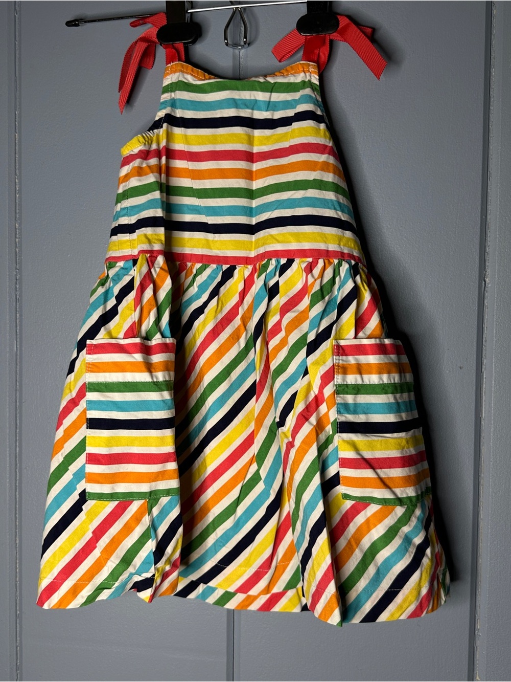 Hanna Andersson Multi-Color Stripe Dress size 4